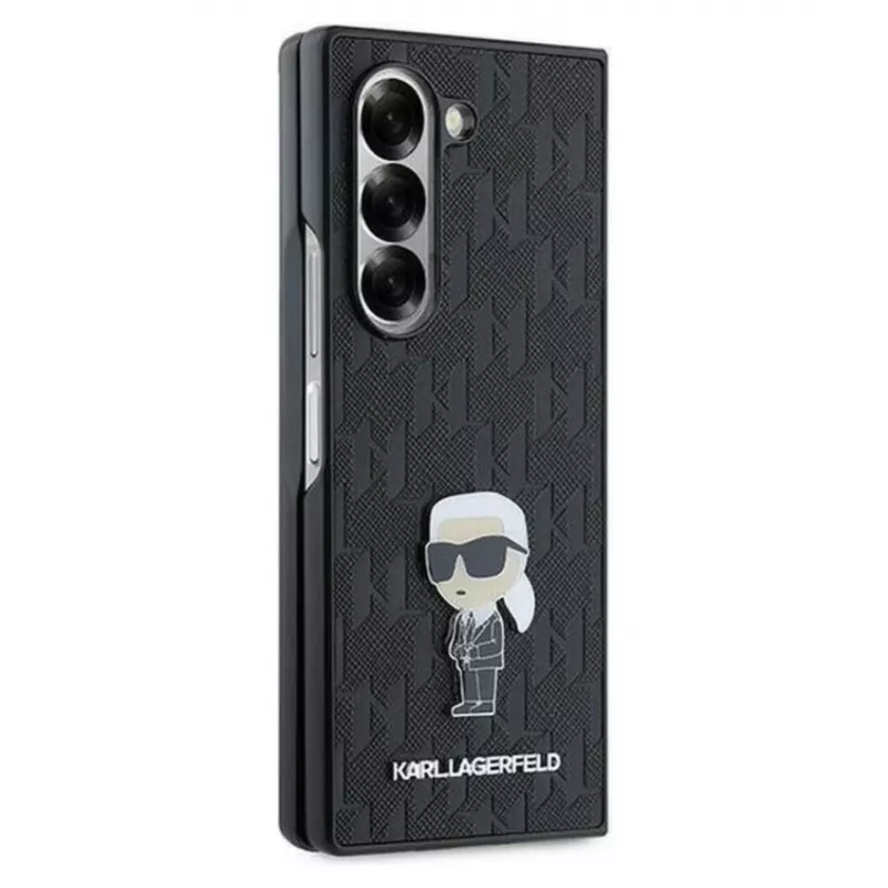 Karl Lagerfeld KLHCZFD6SAPKINPKK Aizmugurējais vāciņš Samsung Galaxy Z Fold6 Plastmasa Melns