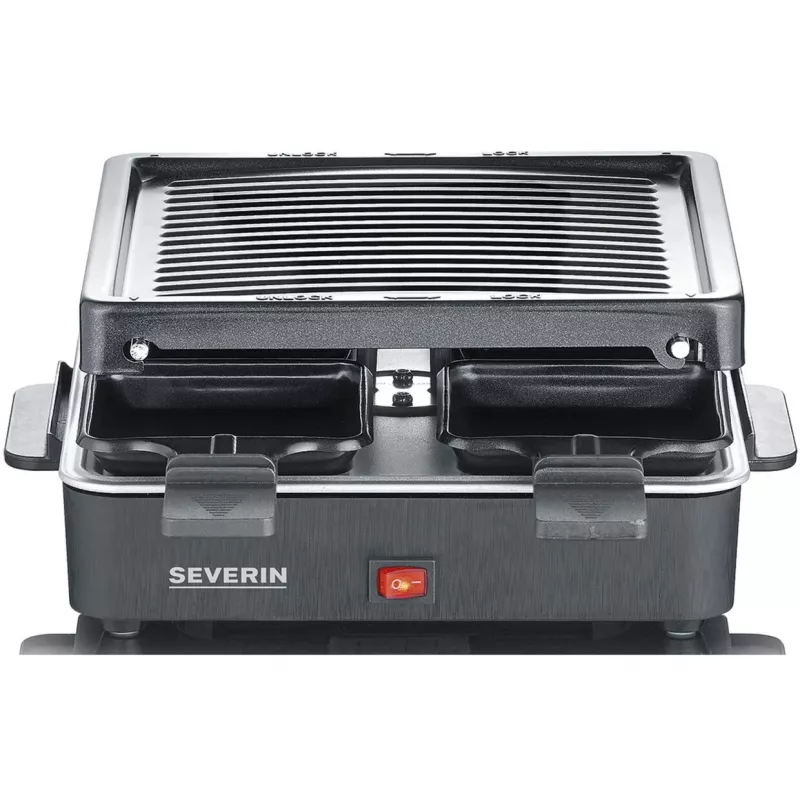 Severin Mini Raclette Grils ar 4 Nelipīgām Pannām 600 W