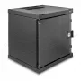 DELOCK 43422 6U 10 inch skapis, sienas/grīdas montāža, 30 kg, IP20, melns, ar slēdzamiem stikla durvīm