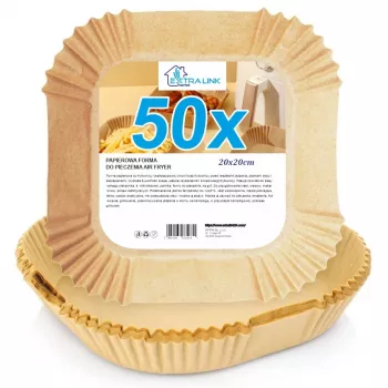 Papīra ieliktņi gaisa cepšanas iekārtai 20×20 cm, 50 gab. — Extralink HOME
