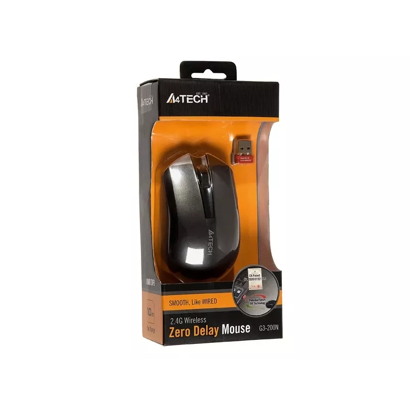 A4Tech G3-200N Bezvadu Ceļojumu Pele Ambidextrous RF Wireless V-Track 1000 DPI
