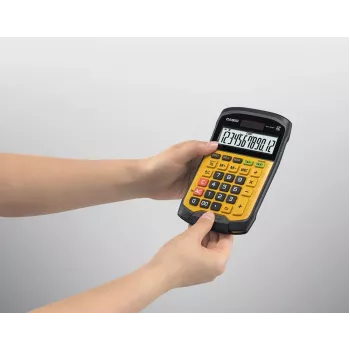 CASIO kalkulators biroja ūdensnecaurlaidīgais WM-320MT-S, 12 ciparu displejs, noņemama tastatūra, IP54
