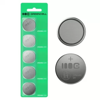 Green Cell CR2450 3V litija monētu baterija, 5 iepakojums