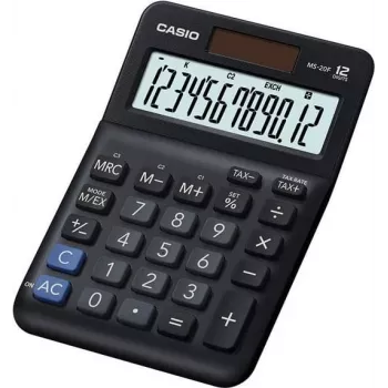 Kalkulators galda Casio MS-20F 12 cipari Melns Saules baterija
