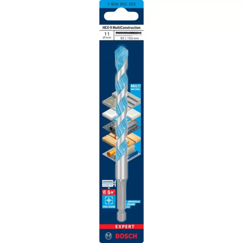Urbja uzgalis Bosch Expert HEX-9 Multi Construction Ø11 mm, sešstūra kāts