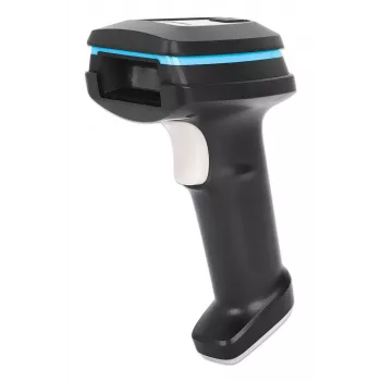 Manhattan 2D tāldarbības LED svītrkodu skeneris, USB, 450 mm skenēšanas dziļums, līdz 100 000 luksu apgaismojums, melns, 3 gadu garantija