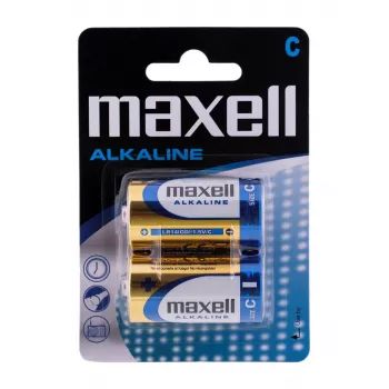 Vienreizējās lietošanas baterija MAXELL LR14 (C) Alkaline 1,5 V, 2 gab., blisterī