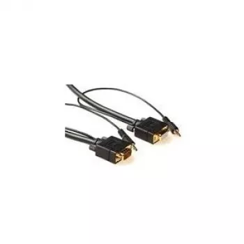 Microconnect MONGH5BMJ video kabeļa adapteris 5 m VGA (D-Sub) + 3,5 mm Melns