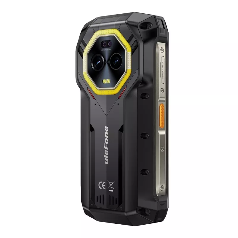 Ulefone Armor Mini 20 viedtālrunis, 4,7 collu, Helio G99, 8GB RAM, 256GB, 6200 mAh, Android 14, melns