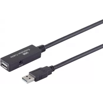 USB kabelis S/CONN 13-29075 10 m USB A Melns USB 2.0