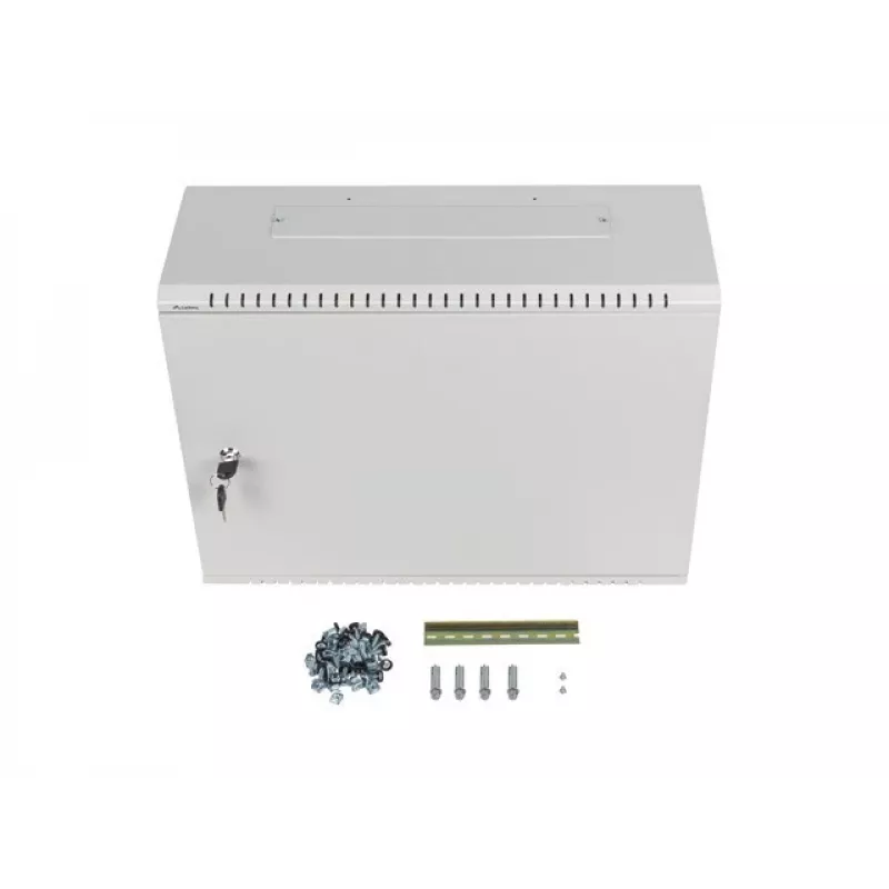 Sienas stiprinājuma skapis Lanberg WAF1 19 inch 4U+3U 540x200 mm, zems profils, pelēks