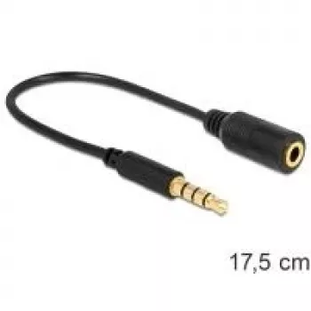 Audio kabelis DeLOCK 62498 0.175 m 3.5 mm Melns