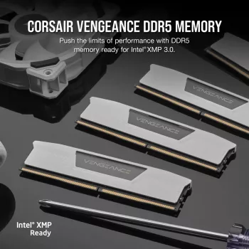 CORSAIR Vengeance DDR5 komplekts 48 GB (2 x 24 GB) 3000 MHz CL30 balts (CMK48GX5M2B6000C30W)