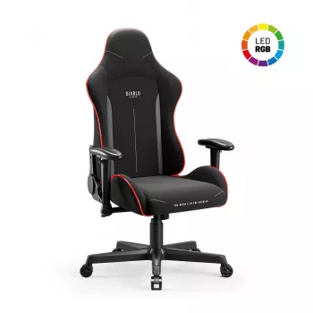 Spēļu krēsls Diablo X-Starter Black LED — Diablo X-Starter spēļu krēsls ar iebūvētu LED apgaismojumu