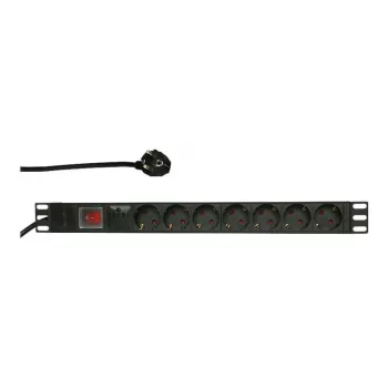 Pārsprieguma aizsargs LogiLink PDU7C01 Melns 7 AC kontaktligzdas 230 V 2 m