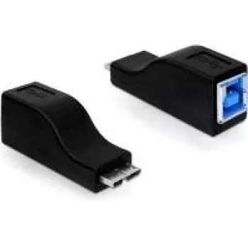 Pārejas adapteris micro USB-B vīrišķais uz USB-B sievišķo, melns, DeLOCK 65216
