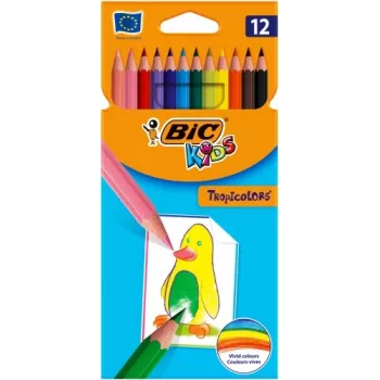 BIC TROPICOLORS krāsainie zīmuļi, 12 krāsas, 022503