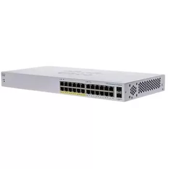 Cisco Business 110 Series 110-24PP - Slēdzis - nekonfigurējams - 12 x 10/100/1000 (PoE) + 12 x 10/100/1000 + 2 x Combo Gigabit SFP - Galda, statīva, sienas montāžai - PoE (100