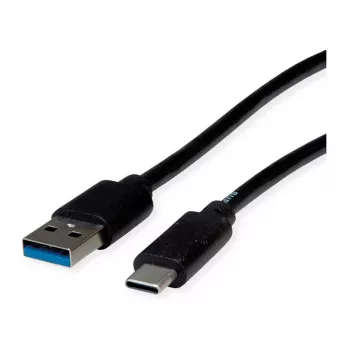 ROLINE RM USB 3.2 Gen 1 kabelis, A-C, ST/ST, melns, 1 m