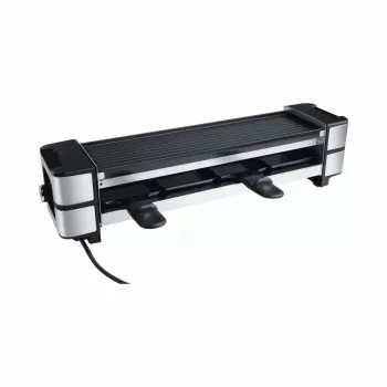 Guss-Raclette RC 140 melns/nerūsējošais tērauds, 600 W, grozāma grila plāksne