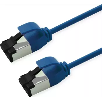 ROLINE S/FTP Patch kabelis Cat.8.1, Slim, PoE, Zils, 2m (21.15.3442)