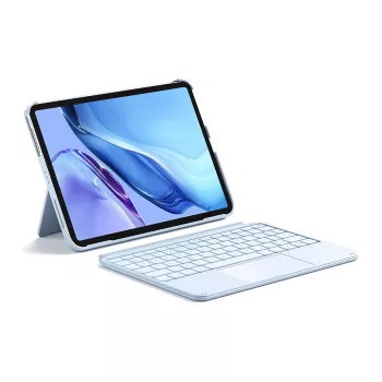 Inateck KB04122 QWERTZ Bluetooth tastatūra ar skārienpaliktni, iebūvēts 500 mAh akumulators, zila