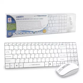 Tastatūras un peles komplekts Esperanza Liberty EK122W, Balts