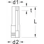 Triecējuzgriežņu atslēgas uzgalis Gedore 6192640, 1/4 inch, 55 mm dziļums
