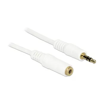 Audio kabelis 3.5 mm M-F DeLOCK 83767 2 m Balts