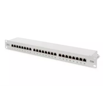 Digitus CAT 5e, Class D Patch Panel 24 portu, balts