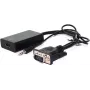 VALUE HDMI-VGA-Audio adapteris - HDMI (siev.) uz HD-15, stereo mini jack (vīr.) - 15 cm - Melns (12.99.3117)