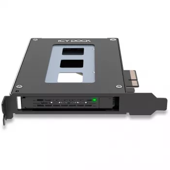 ICY Dock ToughArmor MB111VP-B - Mobilais Memory-Rack - M.2 SSD Mobilrack - 2,5 inch (6,4 cm) - NVMe - PCIe 4.0 x4 - Melns (MB111VP-B)