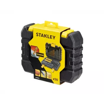 Instrumentu komplekts STANLEY STA88546 — 50 detaļu urbju un darbnīcas komplekts ar maciņu, piemērots kokam