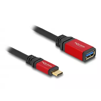 USB Adapter DeLOCK 60172 USB Type-C vīriešu uz USB Type-A sieviešu 10 Gbps 15 cm sarkans metāls