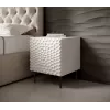 Naktsgaldiņu komplekts Cama Meble HOLE – 2 gab., 44×40,5×53,5 cm, balts matēts, MDF/skaidu plātne, 16 mm rāmis