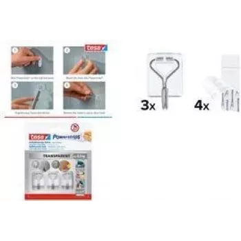 tesa Powerstrips Āķi līdz 0,5 kg, 3 gab. (58620-00003-00)