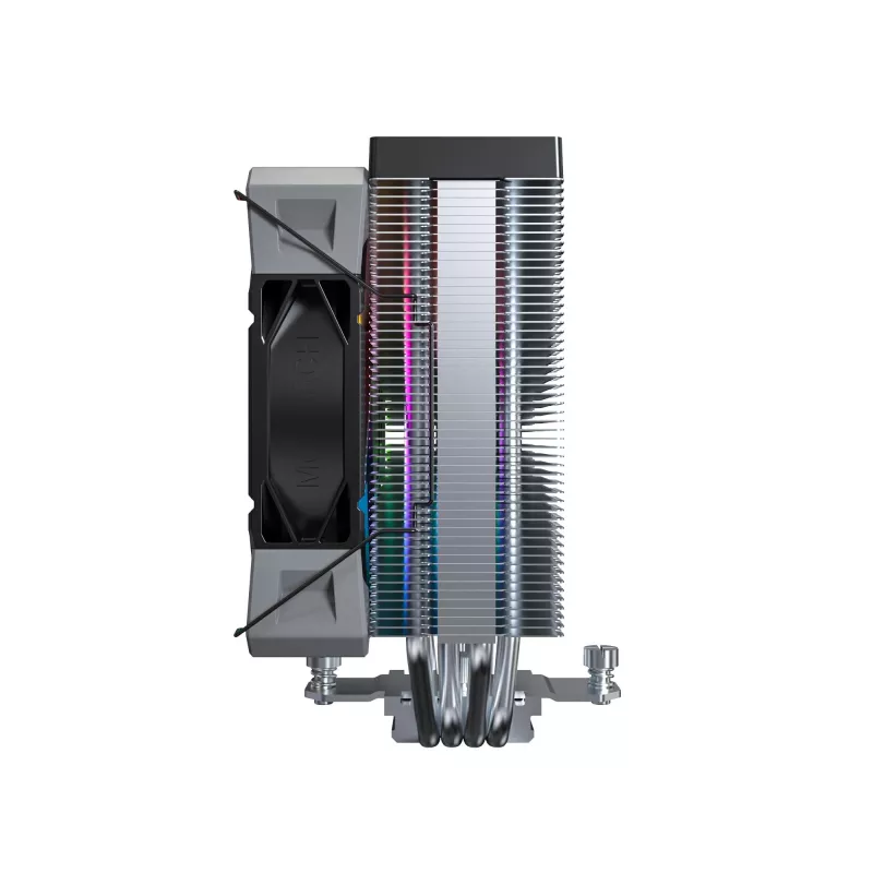 Montech NX400 Black ARGB procesora dzesētājs ar ventilatoru, vairākām ligzdām, 120 mm, melns