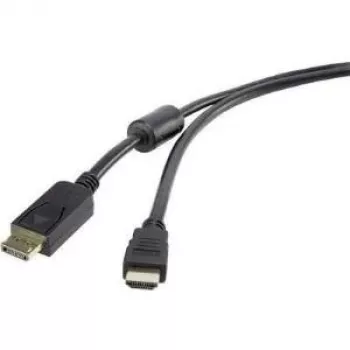 DisplayPort uz HDMI video audio kabelis Renkforce 1,8 m