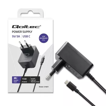Ātrs PD lādētājs Raspberry Pi 4, USB-C, 15W