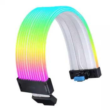 PCIe RGB kabelis Lian Li Strimer Wireless, 2x 8-pin savienotāji, 0.34 m, melns/caurspīdīgs, silikons/TPE