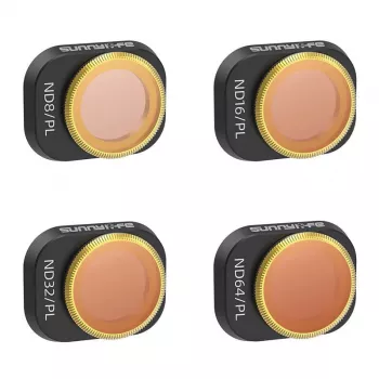 Filtru komplekts Sunnylife DJI Mini 4 Pro — neitrālā blīvuma un polarizācijas 4 lēcas (ND8, ND16, ND32, ND64)