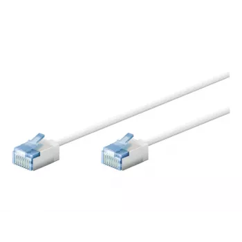 Goobay 74326 Īpaši Elastīgs CAT 6A Patch Kabelis, Plāns, U/FTP, 0,15 m, Balts