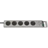 Brennenstuhl 1153340115 Pagarinātājs Super-Solid Line 5-vietīgs 2.5 m H05VV-F 3G1,5, Sudrabs