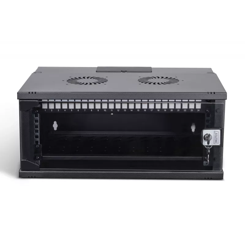 Sienas skapis DIGITUS SOHO Pro DN-49201-SET — 19 collu 4U, 540x400 mm, IP20, atslēgas slēdzene