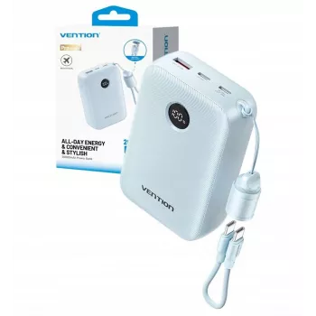 Vention FKBL0-C 20000 mAh, 2x USB-C + 1x USB-A, Zils
