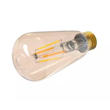 Tellur WiFi Filament E27 viedā spuldze, dzintara, silta/balta gaisma, dimmer, 6W, 806 lm