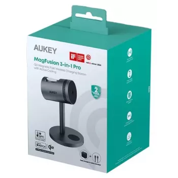 Bezvadu lādētājs 3in1 LC-MC311A 15W Qi2 MagSafe + 30W PD barošanas adapteris