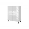 Plauktu sistēma cama meble ABETO 100.5 x 40 x 121.5 cm balta/spīdīgi balta, grīdas pie sienas skapis