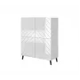 Plauktu sistēma cama meble ABETO 100.5 x 40 x 121.5 cm balta/spīdīgi balta, grīdas pie sienas skapis