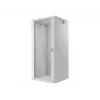 Lanberg sienas montāžas sadales skapis 19'' 27U 600x600mm pelēks (stikla durvis)